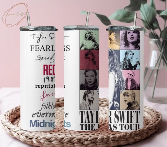 Discover 20oz The Eras Tour Taylor Stainless Steel Tumbler, Taylor Fan Gift