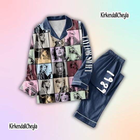 Discover Taylor Pajamas Set, Taylor 1989 Women's Pajamas, The Eras Tour PJs Sleepwear Set