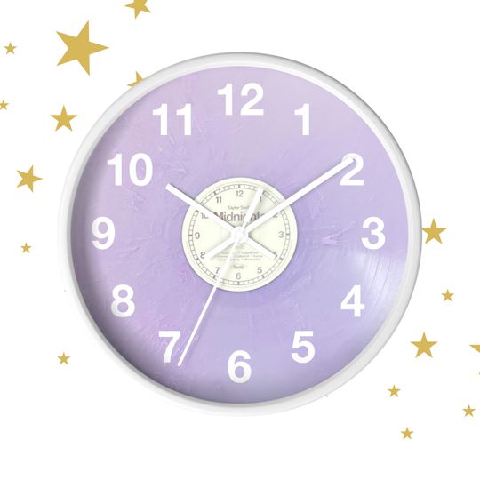 Discover Lavender The Eras Tour Taylor Wall Clock, Taylor Fan Decor