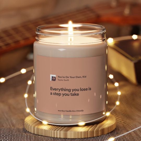 Discover Taylor Quote Candle, Motivational quote candle, Taylor version gift