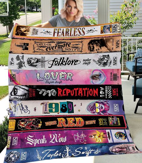 Discover Taylor Eras Tour Fleece Blanket, Taylor version Eras Tour Fleece Blanket