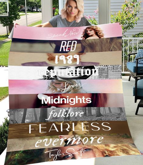 Discover Taylor Eras Tour Fleece Blanket, Taylor version Eras Tour Fleece Blanket