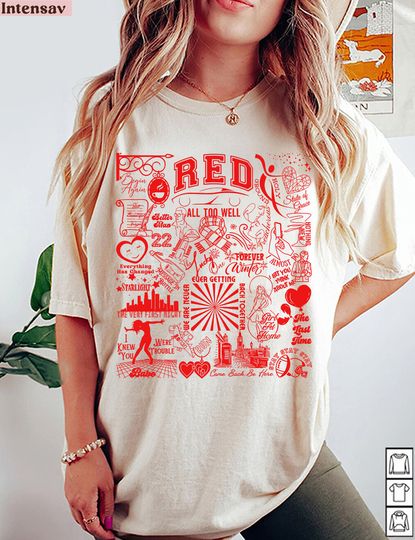 Discover Red Vintage Shirt, Taylor Merch Shirt, Taylor version Merch