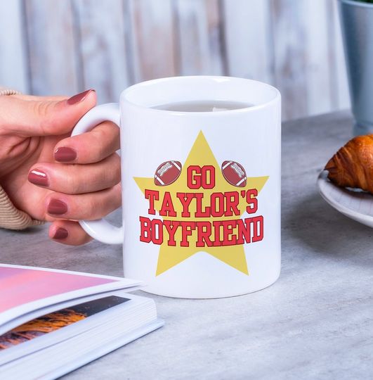 Discover Go Taylor's Boyfriend Mug Gift for Fans Taylor and Travis Love Story Taylor