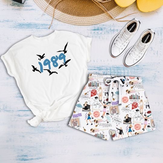 Discover The Eras Tour Taylor Short Pajamas Set, Taylor Pajamas