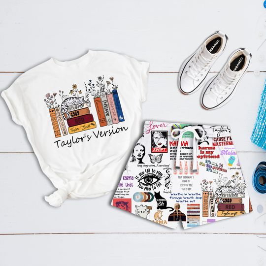 Discover Album Taylor Taylor version Version Short Pajamas Set, 1989 Taylor's Swift Pajamas Set