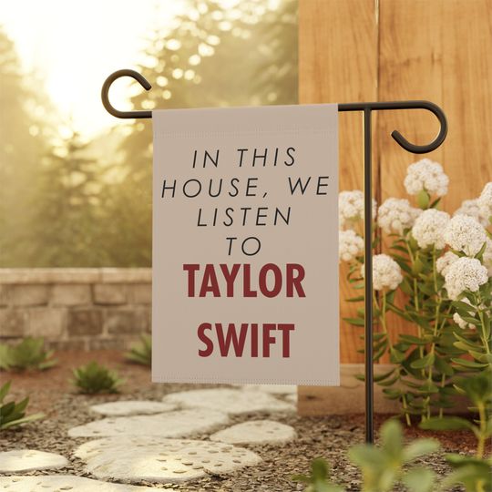 Discover In this House We Listen to Taylor Garden Flag, Taylor Home Decor