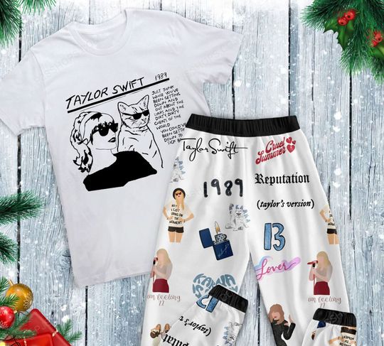 Discover Taylor And Cat 1989 Pajamas Set, Taylor Personalized Family Pajamas
