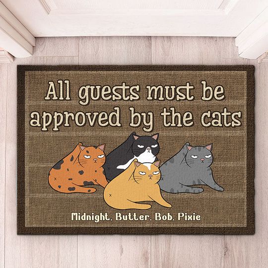 Discover You Must Be Approved By The Cats - Personalized Decorative Mat - Gift For Pet Lovers