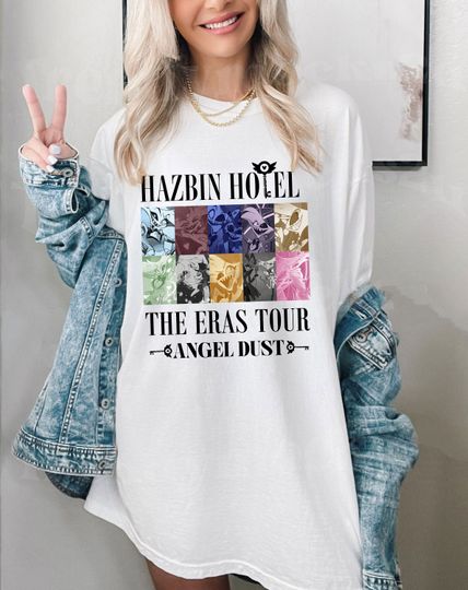 Discover Hazbin Hotel Angel Dust The Eras Tour Style Shirt, Hazbin Hotel Movie Shirt