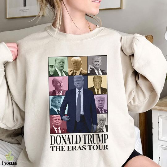 Discover Donald Trump Eras Tour Shirt | Donald Trump Mugshot Sweatshirt