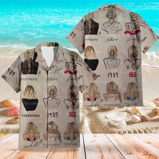 Discover Taylor Lover Eras Tour Hawaiian Shirt, Taylor Button Shirt