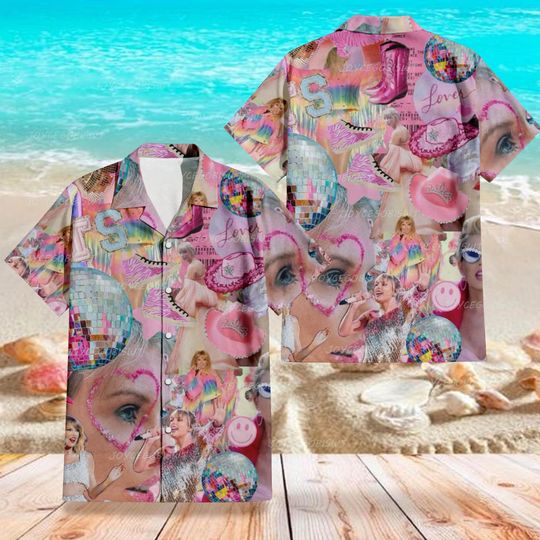 Discover Taylor Lover Eras Tour Hawaiian Shirt, Taylor Button Shirt