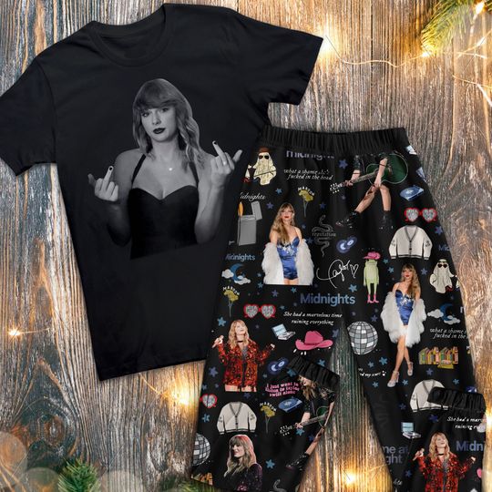 Discover Taylor Middle Finger Essential Pajamas set, Taylor version Tshirt