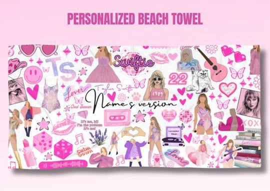 Discover Personalized Taylorr Swifts Inspired Beach Towel