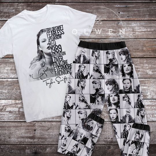Discover Taylor Album Eras Tour Pajamas Set,  Taylor Pajamas Set