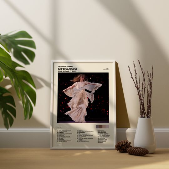 Discover Taylor Chicago IL Night  Eras Poster Tour Poster