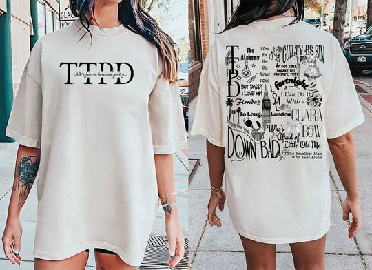 Discover TTPD Taylor Tracklist Album Shirt