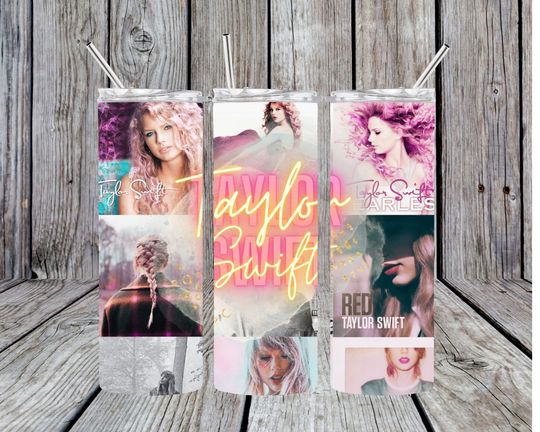 Discover Taylor 20 oz Tumbler, Era's tour, Taylor version 20 oz Tumbler