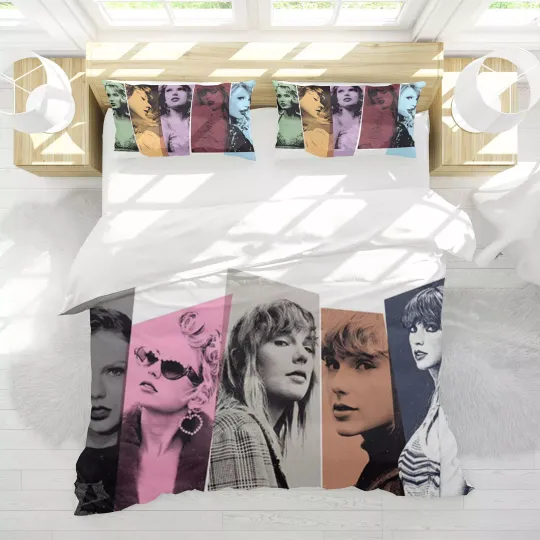 Discover Singer Taylor Bedding Set, Taylor Eras Tour Bedding Set
