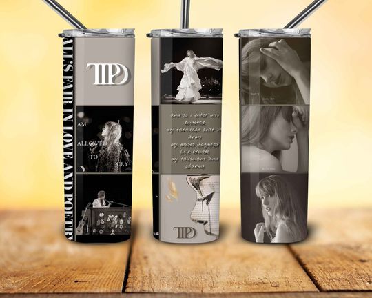 Discover TTPD Taylor Taylor version 20oz Skinny Tumbler , The Eras Tour Tumbler