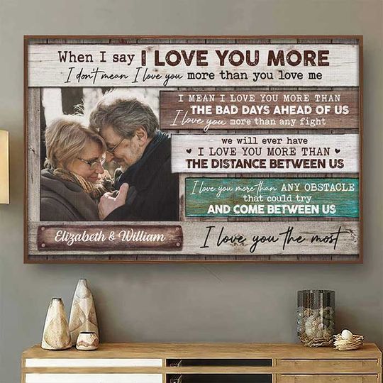 Discover I Love You More Than Anything Custom Upload Image Couples Husband Wife Family Poster
