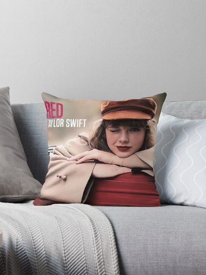 Discover Taylor 'Red' album digital artwork Pillow