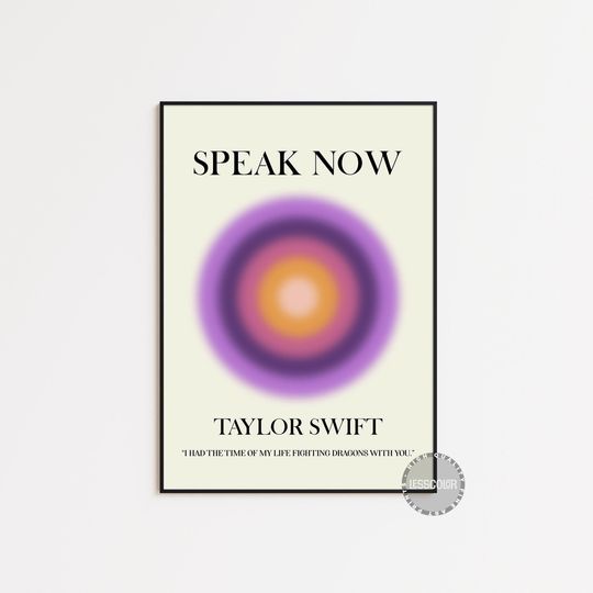 Discover Taylor Posters / Speak Now Poster / Album Cover Poster