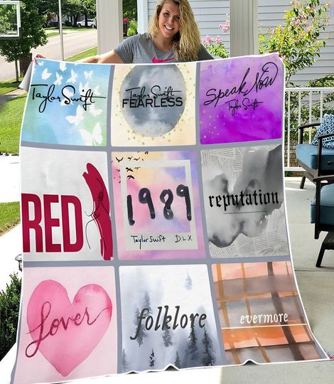 Discover Taylor Albums Blanket, Eras Tour Blanket, Taylor Midnight 1989