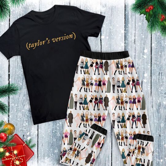 Discover Taylor Version Pajamas Set, Taylor Personalized Family Pajamas, Eras Tour Pajamas Set