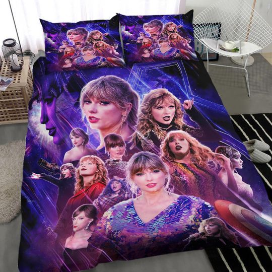 Discover Singer Taylor Bedding Set, Taylor Eras Tour Bedding Set