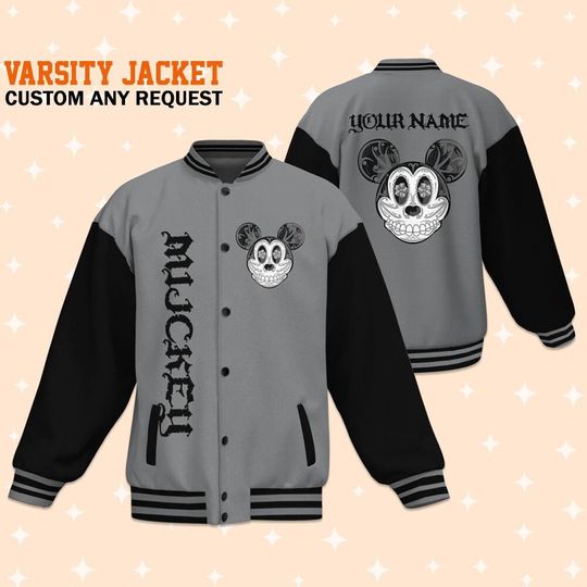 Discover Personalize Disney Mickey Mouse Sugar Skull, Personalized Disney Jacket