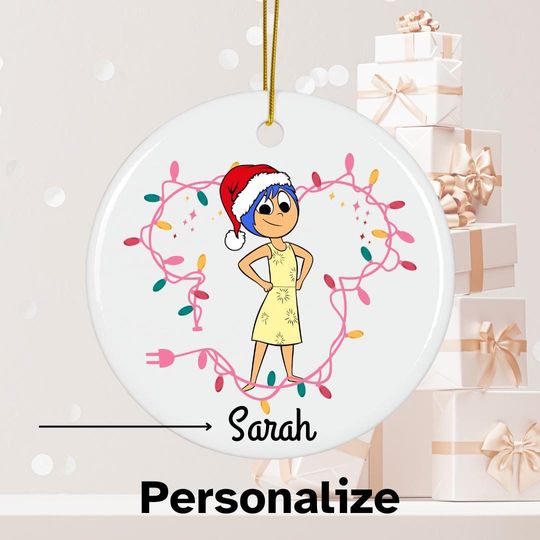 Discover Personalized Ceramic Ornament, Inside Out Joy Christmas Holiday Decor, Disney Lover Gift, All the Feels Ornament, Inside Out Fan Decor, Emot