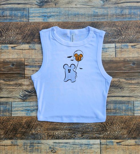 Discover Ghost Mickey Crop Tank, Disney Ghost tank