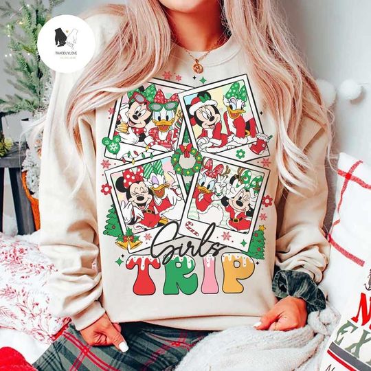Discover Minnie and Daisy Christmas Sweatshirt, Vintage Disney Besties Xmas Sweatshirt