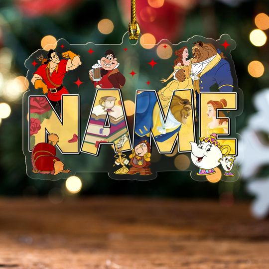 Discover Beauty And The Beast Disney Custom Name Ornament
