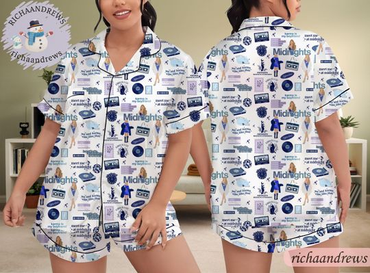 Discover Taylor Christmas Women's Pajamas Short Set, Taylor Loungewear for Sleeping