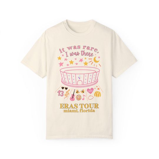 Discover Miami Eras Tour Unisex Garment-Dyed T-shirt