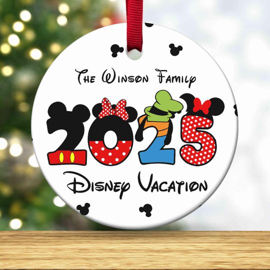 Discover Custom Disney Vacation 2025 Ornament, Disneyland Ornaments, Personalized Disney Gifts