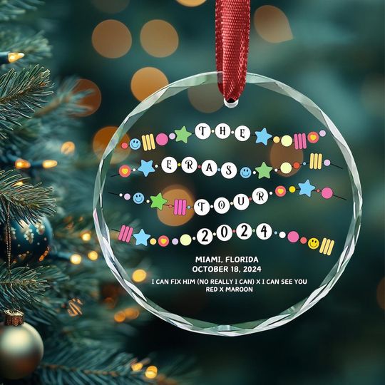 Discover Custom Eras Tour 2024 Ornament, Custom taylor version Ornament, taylor version Christmas Ornament