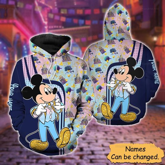 Discover Personalized Mickey Gentleman Hoodie, Mickey Hoodie, Mickey Mouse Shirt, Disney King Dom Hoodie, Mickey Disney Hoodie