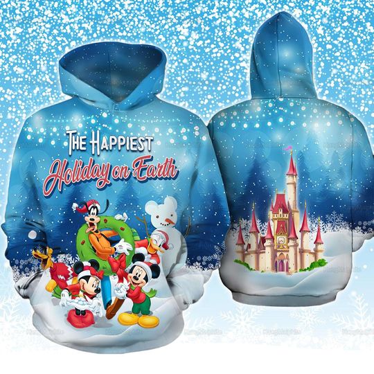 Discover Disney Christmas Hoodie, Mickey And Friends Shirt, The Holiday Hoodie, Mickey Shirt, Christmas Hoodie, Disney Christmas