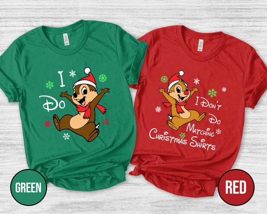 Discover Chip and Dale Christmas Couple Shirt, Chip Dale Double Trouble Shirt, Disneyland Shirt