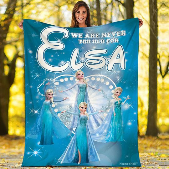 Discover Disneyland Elsa Frozen Blanket, Disneyland Princess Elsa Blanket, Disneyland Birthday Girl