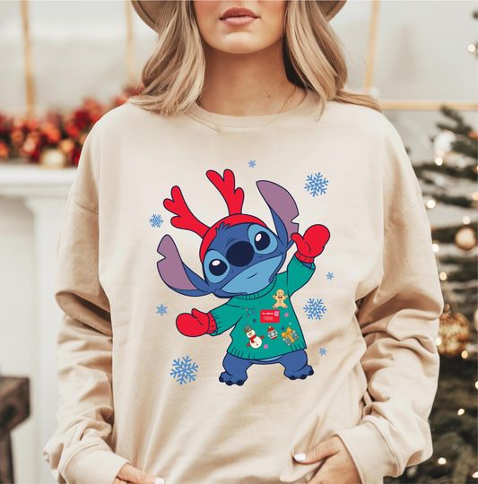 Discover Disney Stitch Christmas Shirt, Disneyland Xmas Trip Tee, Lilo And Stitch Xmas Sweatshirt