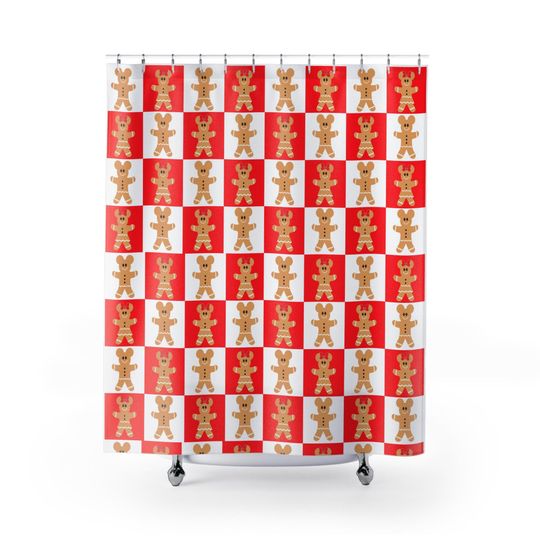 Discover Mickey Mouse Holiday Shower Curtain, Disney Decor, Disney Gift