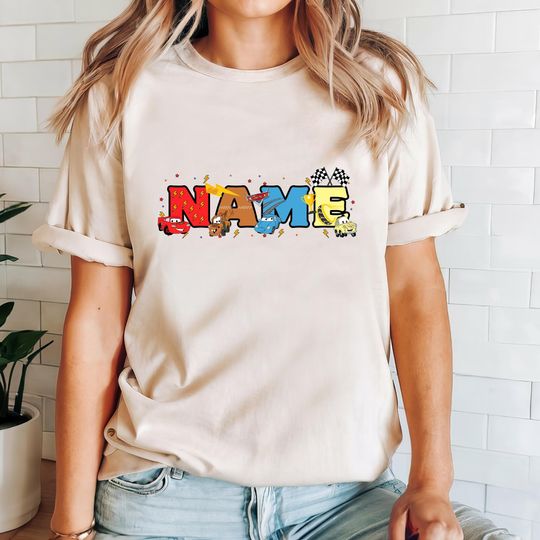 Discover Custom Cars Name Shirt, Mom Lightning McQueen Shirt, Fun Cars Birthday Shirt, Kids Disney Cars Apparel