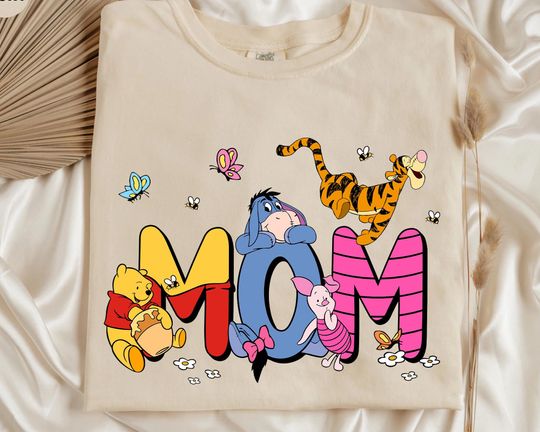 Discover Custom Winnie The Pooh Comfort Colors Shirt,  Mother Disney T-shirt, Mother's Day, Pooh Piglet Eeyore Tigger