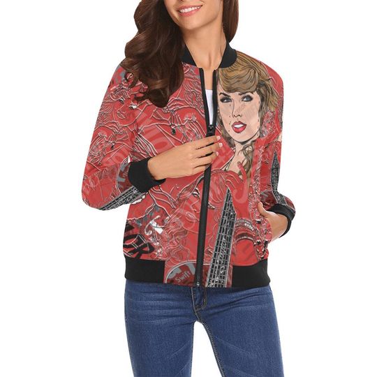 Discover Taylor All Over Print Bomber Jacket