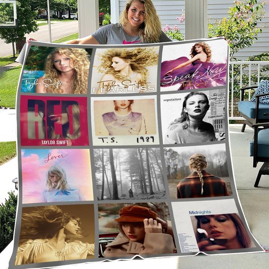 Discover Eras Tour Blanket, Taylor Quilt, Christmas Gift For Her, Midnight 1989, Xmas Taylor Eras Tour Taylor version Fleece Blanket